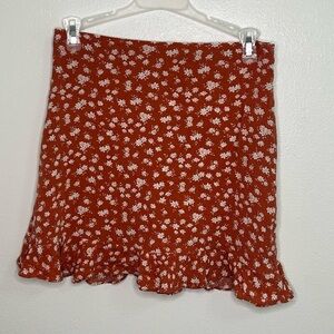 Abercrombie and Fitch orange floral skirt